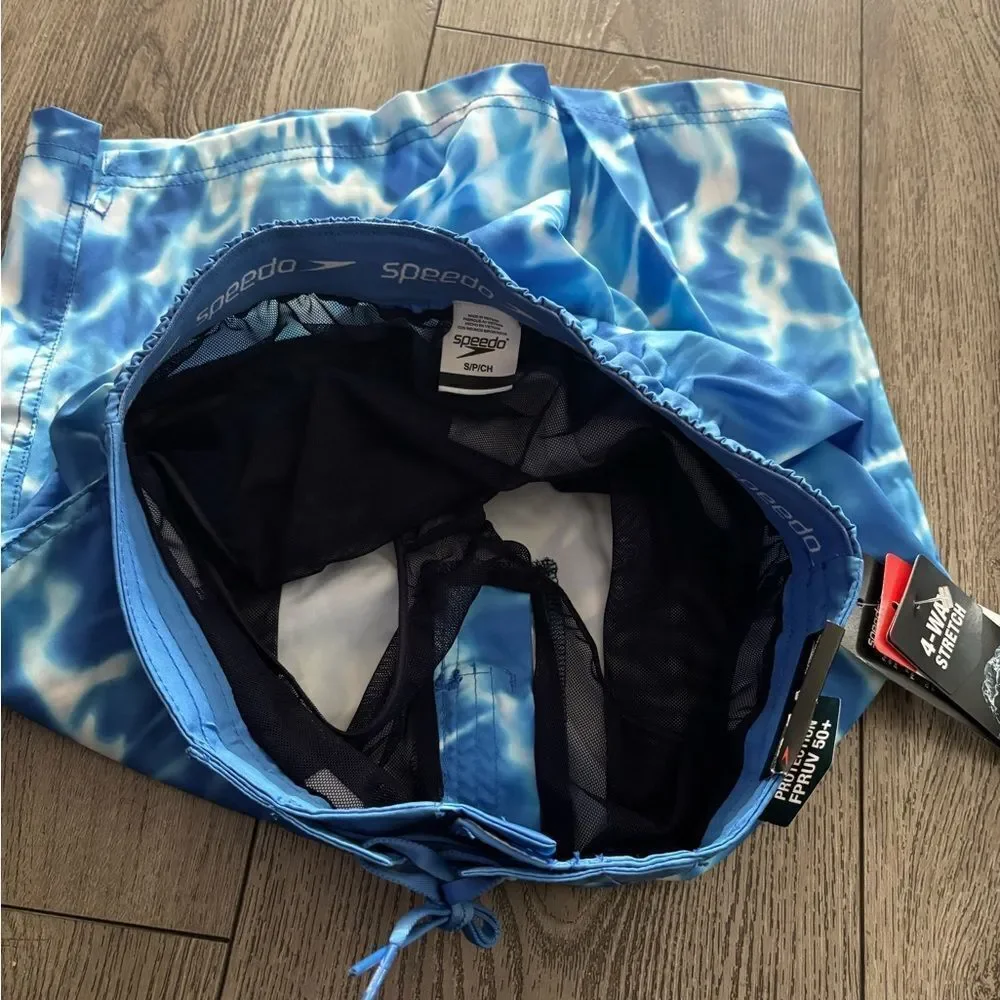 Speedo Men's Ocean Blue Tie-Dye Board Shorts